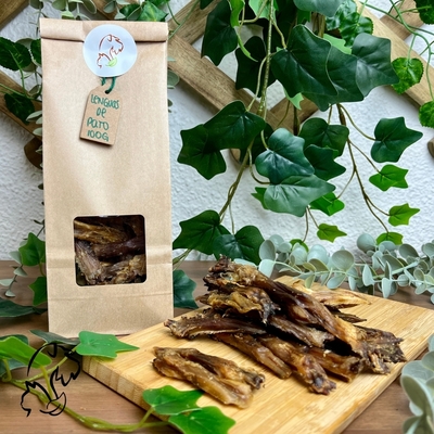 Lenguas de pato. Snack natural para perros y gatos.