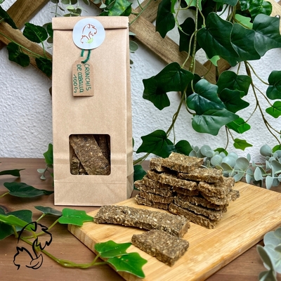 Crunchis de caballa. Snack natural para perros y gatos.