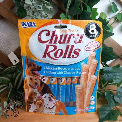 Churu para perros- Rolls Wrap de Pollo con crema de Pollo con Queso