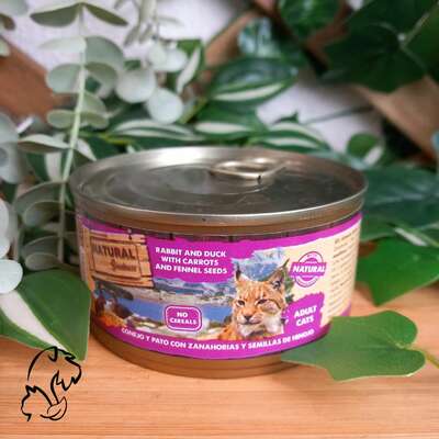 Natural Greatness Lata de Conejo y Pato con Zanahoria y Manzanilla 185 g