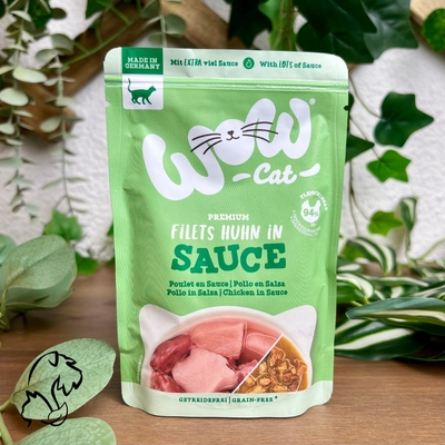WOW CAT SOBRE POLLO EN SALSA 85 G