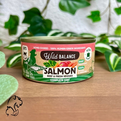 WILD BALANCE LATA DE TERNERA Y SALMÓN 120 G