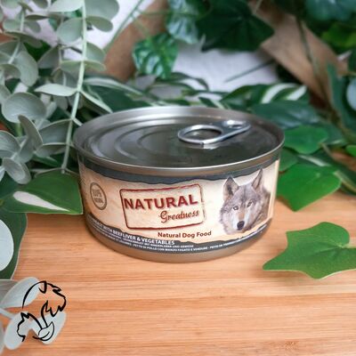 Natural Greatness Lata de Pechuga de Pollo con Hígado de Buey y Verduras 156 g
