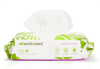 Earth Rated 100 Toallitas -Lavanda