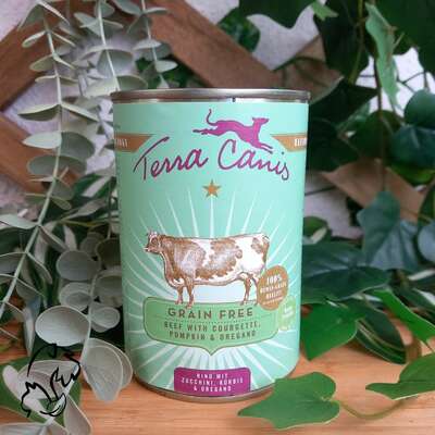 Terra Canis Lata Buey con Calabacín, Calabaza y Orégano 400 g
