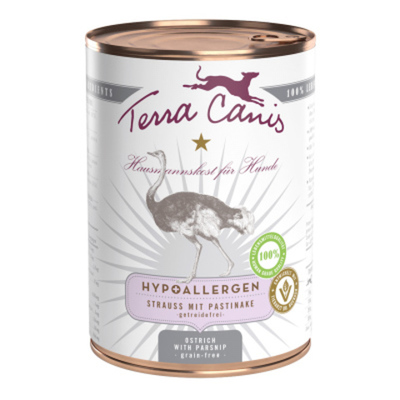 Terra Canis Lata Hypoallergenic Avestruz con Chirivía 400 g