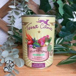 Terra Canis Lata Ragout Buey con Brócoli, Arándanos azules y Salvia 385 g