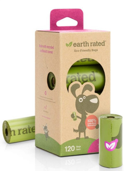 Earth Rated Bolsas Higiénicas 8 ROLLOS 120 unidades - Lavanda