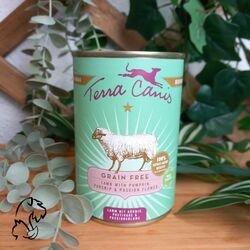 Terra Canis Lata Cordero con Calabaza, Chirivía y Flor de la pasión 400 g