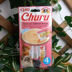 Churu para gatos - Cremoso sabor Atún con Salmón