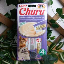 Churu para gatos - Cremoso sabor Pollo con Gambas